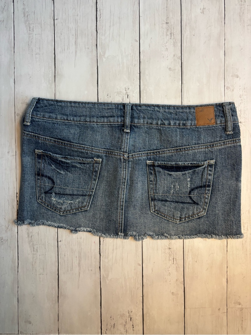American Eagle Outfitters Distressed Denim Mini Skirt - Picture 4 of 6